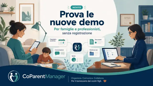 famiglia e studio legale con testo Prova le nuove demo